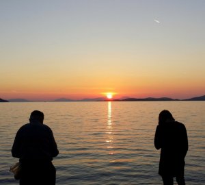 Griechenland Sonnenuntergang bei Igoumenitsa