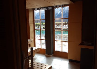 Blick aus Sauna im Hotel Zechmeisterlehen