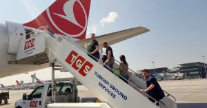 Abflug vom Flughafen Istanbul