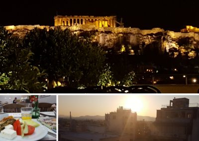 Blick vpm Attalos Hotel Athen