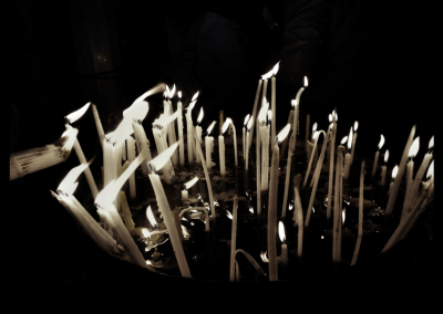 Kerzen in der Grabeskirche
