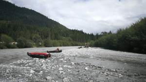 Pause mit Kayak am Lech